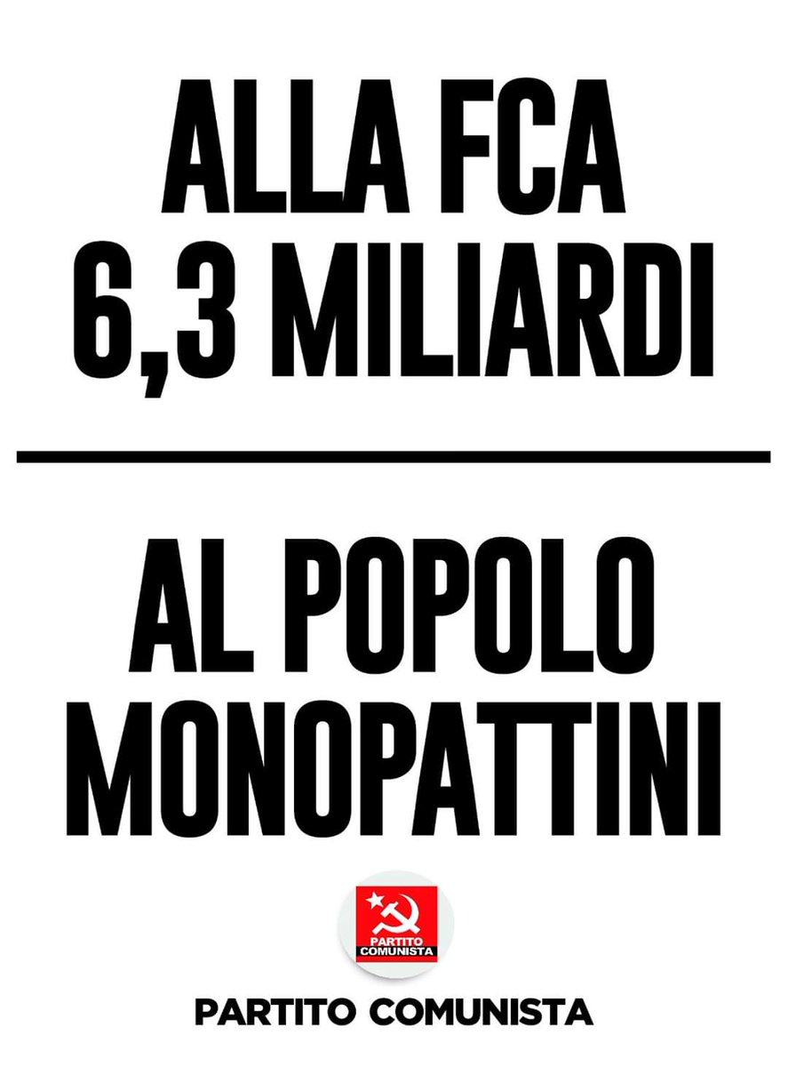 PartitComunista's tweet photo. "Nazionalizzare la #Fiat espropriandone la proprietà, non traformandola però in un carrozzone tipo #Iri, ma affidandone la gestione direttamente ai lavoratori. E senza #Elkann. Qualcuno pensa che il management, i tecnici e i lavoratori #exFiat non saprebbero produrre automobili?" https://t.co/Ya4EEYoRbU
