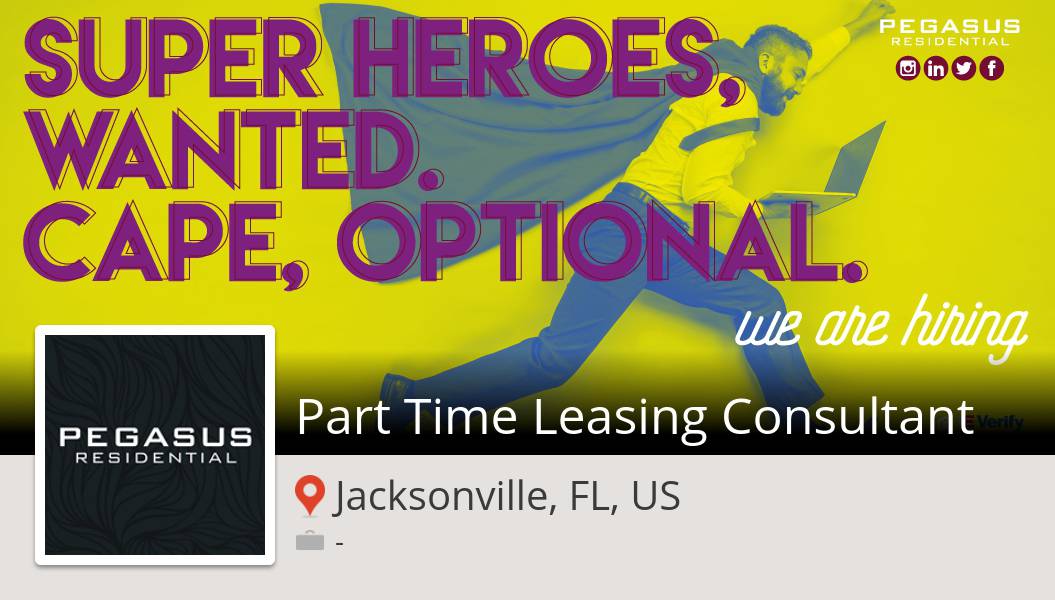 Check out this #job: #Part Time Leasing #Consultant at #PegasusResidential in #Jacksonville workfor.us/pegasusresiden… #pegasuspower #wemakepigsfly