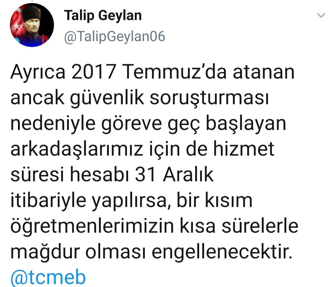 umitkaraegt's tweet photo. Meb2017li AileleriAyırdı

SN @ziyaselcuk 

BİZ 19 TEMMUZ 2017 DE ATANDIK

17 AĞUSTOSTA GÜV SORUŞTURMASI BİTEN EŞ ÖZRÜ YAPIYOR, 18 AĞUSTOSTA BİTEN YAPAMIYOR

3-5 GÜN SEBEBİYLE 6 AY DAHA AİLEMİZDEN AYRI KALMAYALIM

ATAMA TARİHİ BAZ ALINSIN

@RTErdogan @hmzaydg @demiiryakup @tcmeb https://t.co/1As5P9zAPO