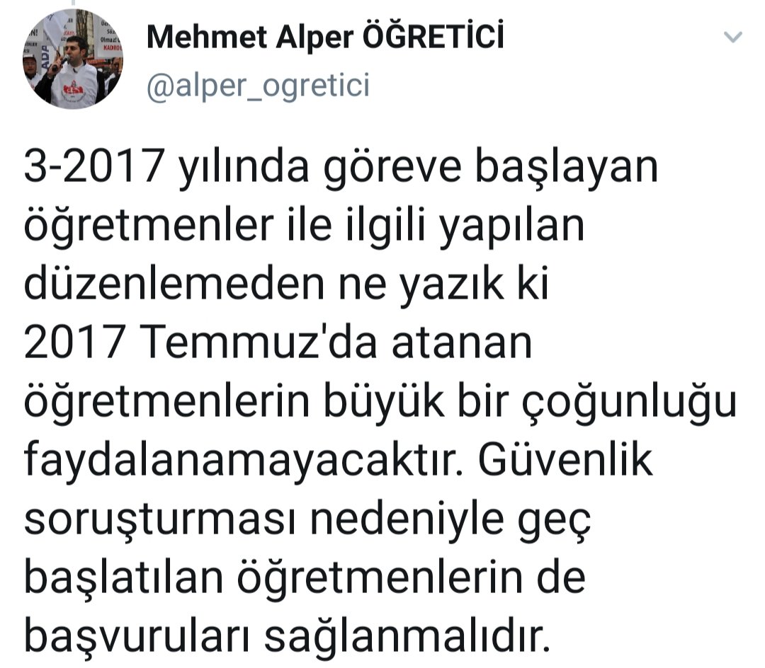 umitkaraegt's tweet photo. Meb2017li AileleriAyırdı

SN @ziyaselcuk 

BİZ 19 TEMMUZ 2017 DE ATANDIK

17 AĞUSTOSTA GÜV SORUŞTURMASI BİTEN EŞ ÖZRÜ YAPIYOR, 18 AĞUSTOSTA BİTEN YAPAMIYOR

3-5 GÜN SEBEBİYLE 6 AY DAHA AİLEMİZDEN AYRI KALMAYALIM

ATAMA TARİHİ BAZ ALINSIN

@RTErdogan @hmzaydg @demiiryakup @tcmeb https://t.co/1As5P9zAPO