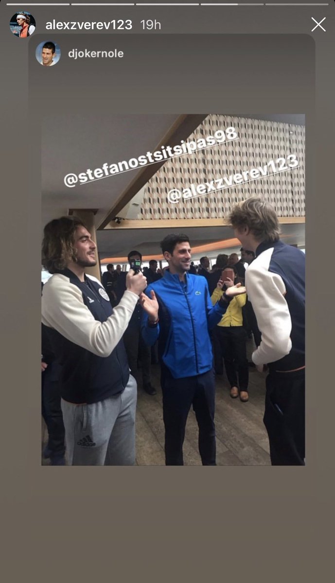 Stefanos in a Sascha's igsStefanos, listen to me: we are still waiting for you to show us everything your camera has seen during the Laver Cup and during the ATP Fianls. DAJE!