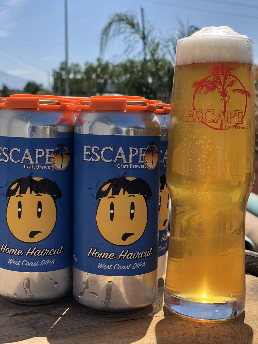 🚨New Beer Release!💈
Home Haircut is a west coast double IPA brewed with a plethora of Galaxy, Lemon Drop &amp; Fox hops then finished with local orange blossom honey. Clean, tropical with citrus notes. 8.1% abv. Available in 4 packs &amp; crowler/growler fills.
