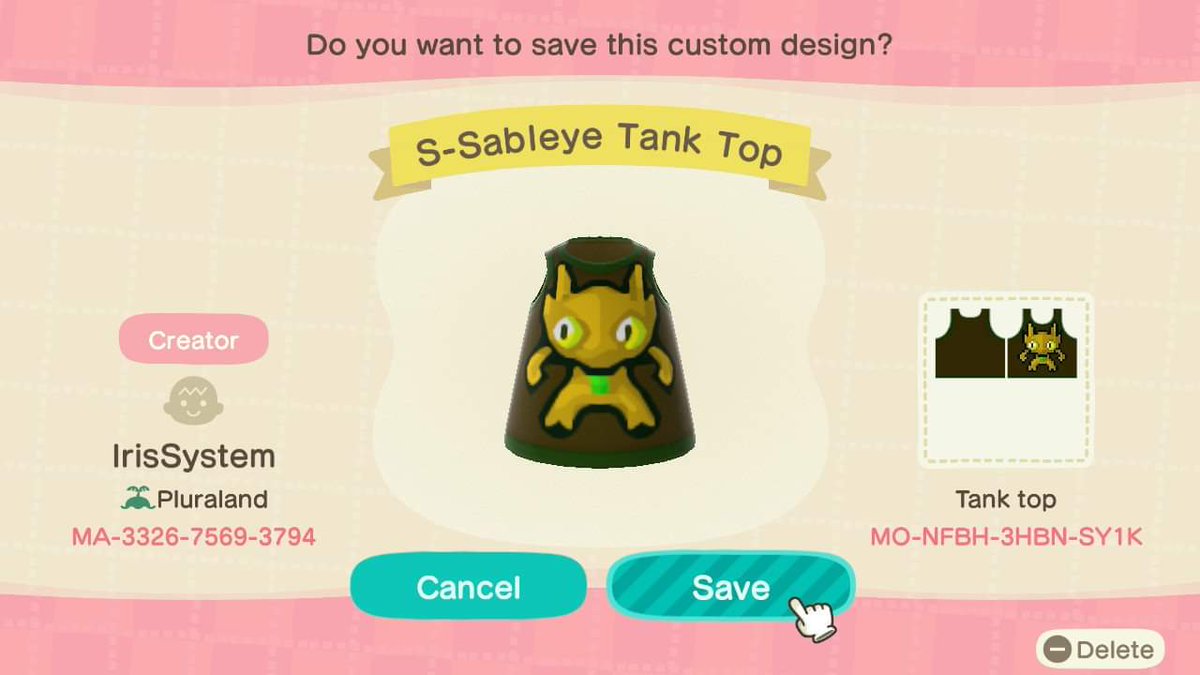 LoveAmuSystem's tweet photo. (5/5)
#AnimalCrossingNewHorizons #ACNHdesigns #ACNHclothes #ACNHdesign #NintendoCrossover https://t.co/4CCsdpAEx8