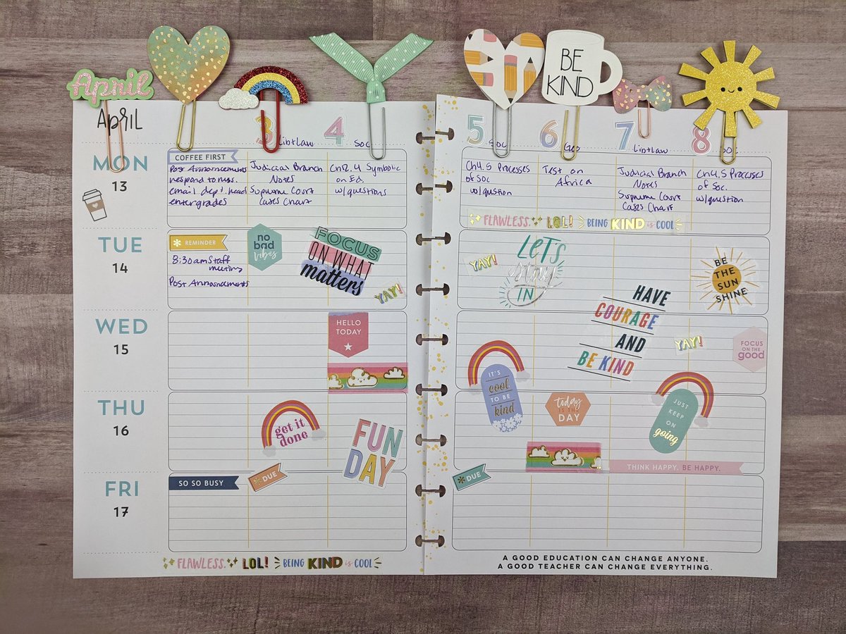 CraftScissors's tweet photo. Forgot to share this spread in my teacher happy planner. I used the womankind sticker book. 

#planner #runwithcraftscissors #etsy #planwithme #pannergirl #etsyshop #paperclips #plannerclips #teacherhappyplanner #thehappyplanner #happyplanner #plannerclips https://t.co/GpQU1Cd9yd
