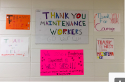 jenndebruin's tweet photo. For her #IBCommunityProject, this amazing 8th grade student created signs to post all around West Suburban Hospital thanking the workers. I love that these students are using this project to spread love and gratitude! #whyIB #julianworks #oakpark97 #MYPCommunityProject #MYPx2020 https://t.co/baGY7UGzSE