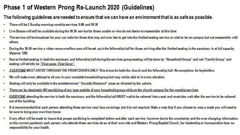 preacherronnie's tweet photo. Re-Launch 2020 Western Prong Baptist Church. https://t.co/nzccLwpDrW