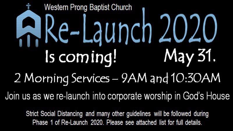 preacherronnie's tweet photo. Re-Launch 2020 Western Prong Baptist Church. https://t.co/nzccLwpDrW