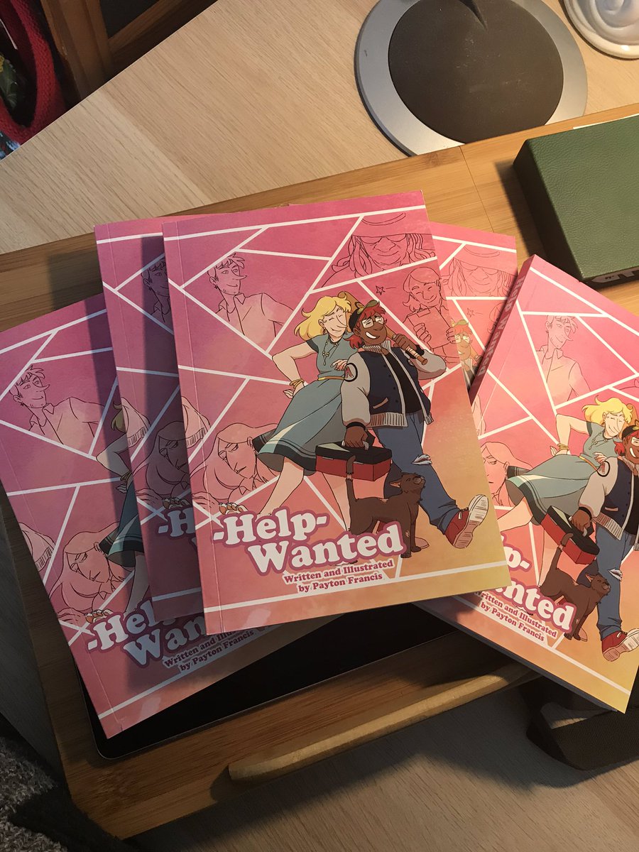 First, my book is available! It’s a 200 page full color graphic novel about a girl who gets a job as an apartments caretaker, where she doesn’t know all the tenants are supernatural! It’s LGBT, WLW and cute. 25$ (plus shipping, us only) DM me if you’re interested in purchasing!