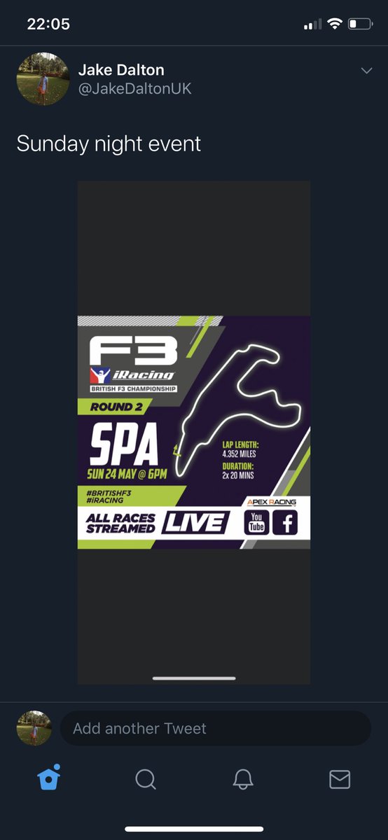 JakeDaltonUK's tweet photo. Here the link to Round 2 this Sunday at Spa.
https://t.co/VWKFOj0qw8 https://t.co/wroqhQmT0J