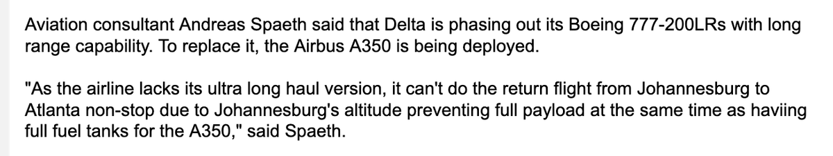Benefitting from <a href="/Delta/">Delta</a> phasing out #Boeing777 <a href="/capetownint/">Cape Town Airport</a> might get non-stop #A350 service to ATL in October <a href="/Wesgro/">Wesgro - Cape Town & the Western Cape</a> #PaxEx

fin24.com/Companies/Indu…