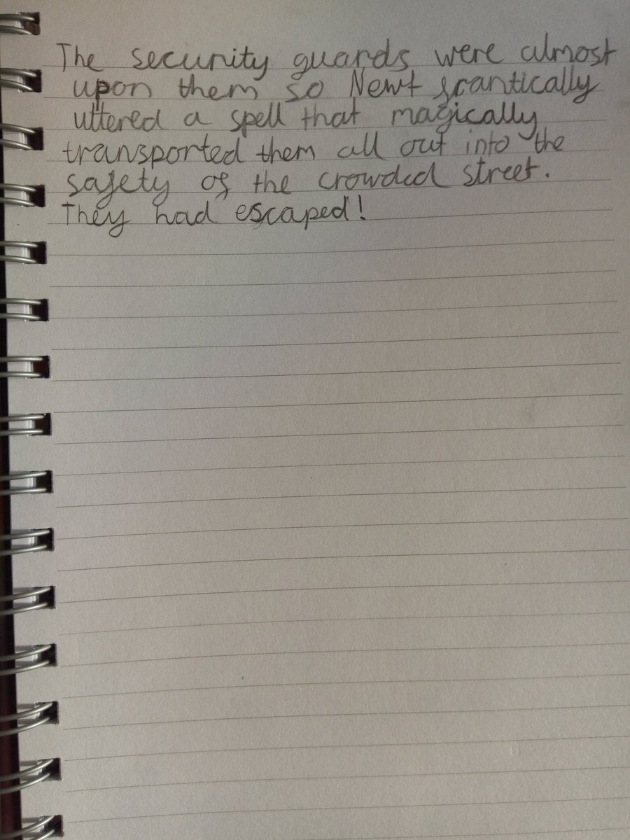 astro1978cleo's tweet photo. @barwellacademy Annabel has worked hard on her story ending for the English lesson about "Fantastic Beasts and where to find them" ❤️ https://t.co/qzxK4EEK4j