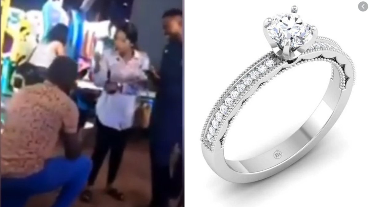 Kemifilaniblog's tweet image. #LifeStyle #Proposalvideo Nigerian girl leaps for joy after her boyfriend proposes to her…| Video dlvr.it/RX9kM3