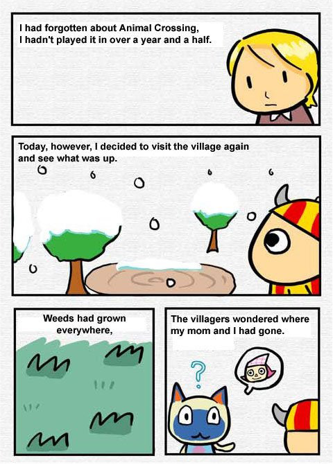 mybacklogbattle's tweet photo. Now that there's so many new Animal Crossing fans out there, it's time to reshare this tragic yet heartwarming tale, posted 8 years ago.

I should also point out that this is not my creation. I am merely reposting this so it wouldn't be lost to time. #ACNH #thisisgame (1/2) https://t.co/r6C15rbPDx