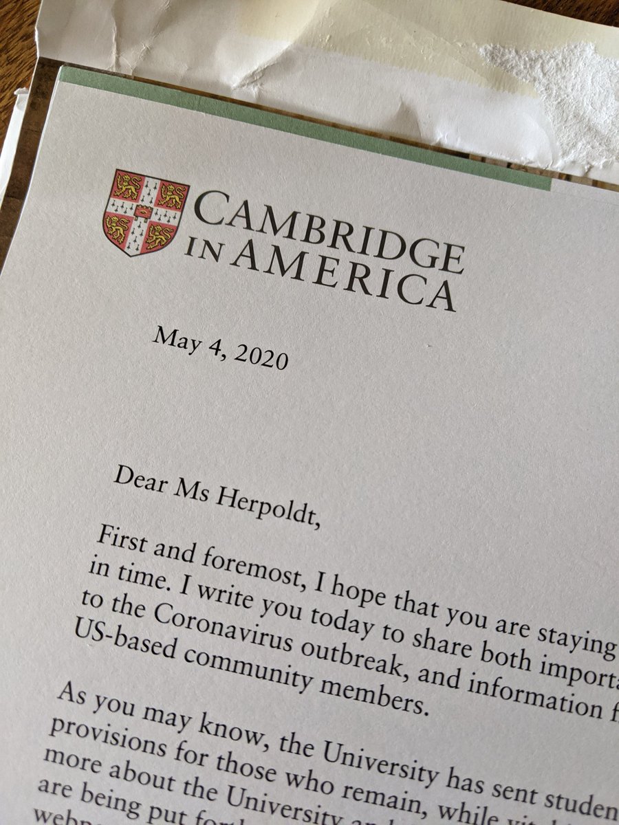 Dear <a href="/cantabusa/">Cambridge in America</a>. Still not a <a href="/Cambridge_Uni/">Cambridge University</a> alumna. Still proudly <a href="/UniofOxford/">University of Oxford</a> dark blue through and through. Still a Dr not a Ms. If you're going to beg for money from strangers at least do a better job of it.