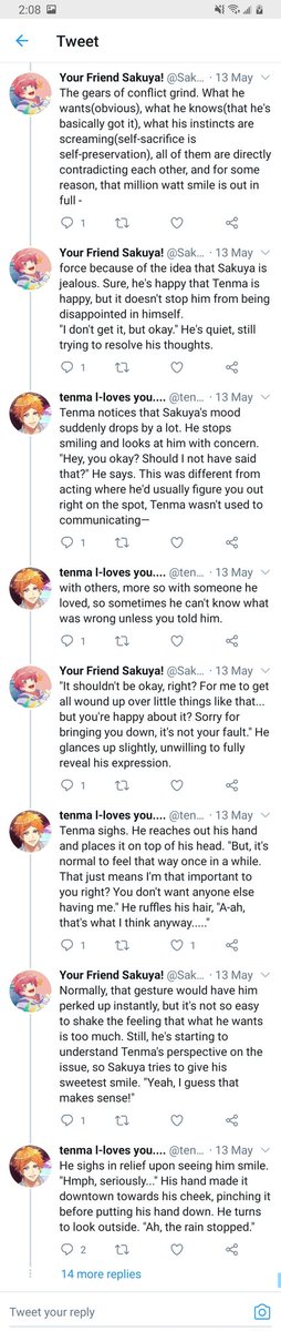59. so now he's just disappointed in himself for being so obvious about what he feels like he shouldn't show at all- "self-sacrifice is self-preservation" is one of his core tenets and I think that's relatable and sad- but I guess Tenma's logic tracks so try to be not sad