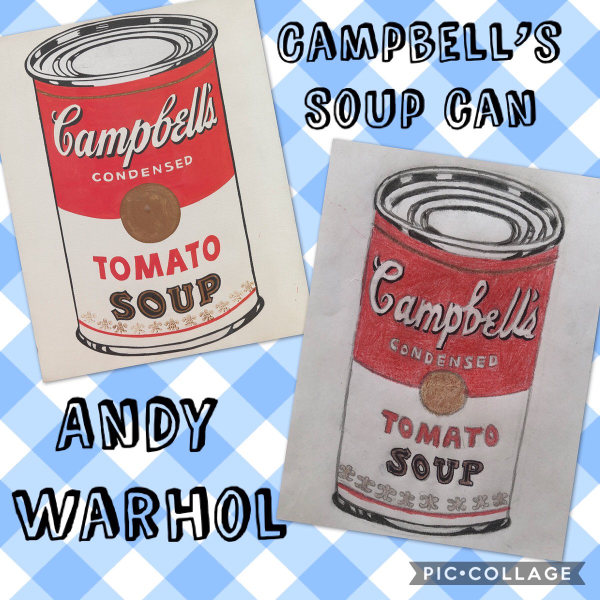 Malvern2CB's tweet photo. The final day of Malvern Masterpiece and here is my entry - ‘Campbell’s Soup Can’ by Andy Warhol 🥫🎨👩‍🎨 @malvernprimary #MalvernMasterpiece #Dare2Create #MPS https://t.co/9tB1cIg2iy