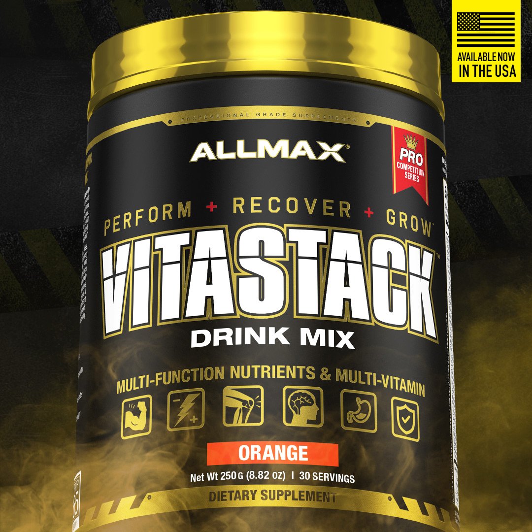 ALLMAX's tweet photo. ‼️Introducing... the NEW ultimate performance drink mix #VITASTACK in powder form! No dyes, gelatin caps, glues, binders, or fillers of any kind - just pure #performance and #recovery ingredients.
Now there are two ways to take your #multivitamins! https://t.co/q0X5sGI1Zh