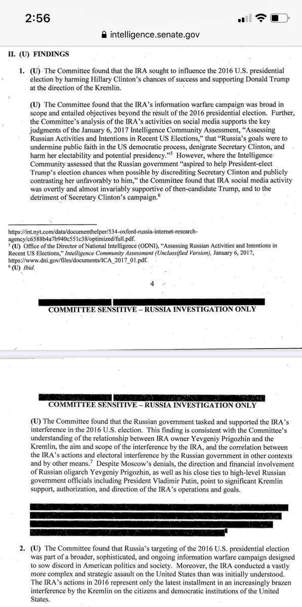IRA stands for Internet Research Agency with ties to Putin. Below are excerpts from Vol 2. Number 4 looks interesting. (There are 4 volumes)  #cdnpoli  #cdnmedia  https://www.intelligence.senate.gov/publications/report-select-committee-intelligence-united-states-senate-russian-active-measures