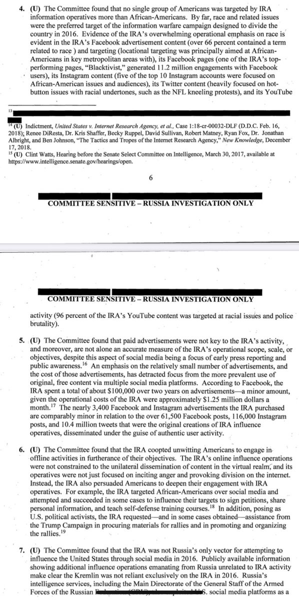 IRA stands for Internet Research Agency with ties to Putin. Below are excerpts from Vol 2. Number 4 looks interesting. (There are 4 volumes)  #cdnpoli  #cdnmedia  https://www.intelligence.senate.gov/publications/report-select-committee-intelligence-united-states-senate-russian-active-measures