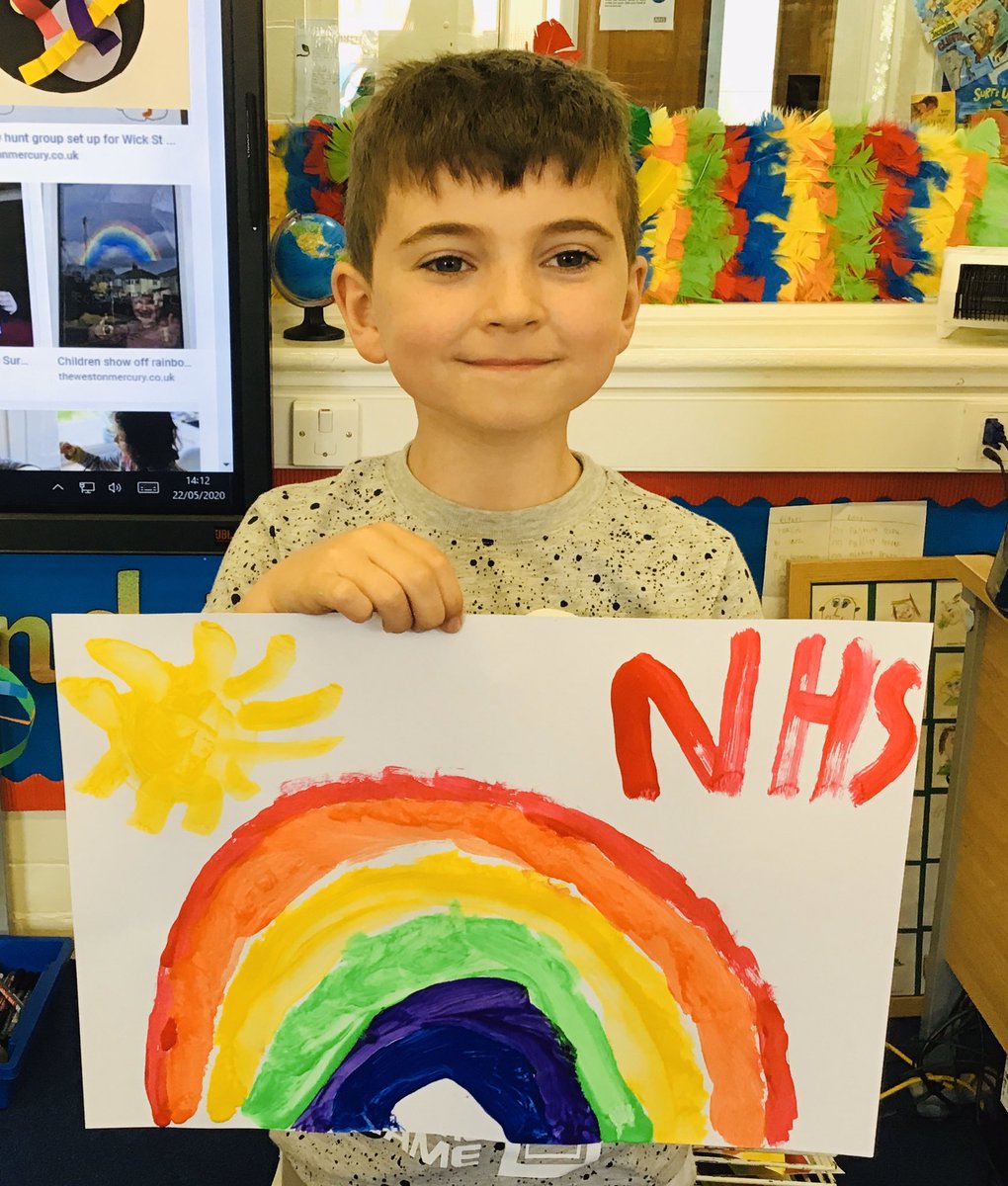 sjvblackpool's tweet photo. Mrs Allen wanted us to paint some rainbows today to decorate our windows, so we had a busy afternoon splashing our windows with lots of colour π¨ππ #SJVArt #SJVReading #SJVClass2M #SJVClass2W #SJVClass3H #SJVClass3M #staysafe #NHSThankYou https://t.co/NLUUNsehmA