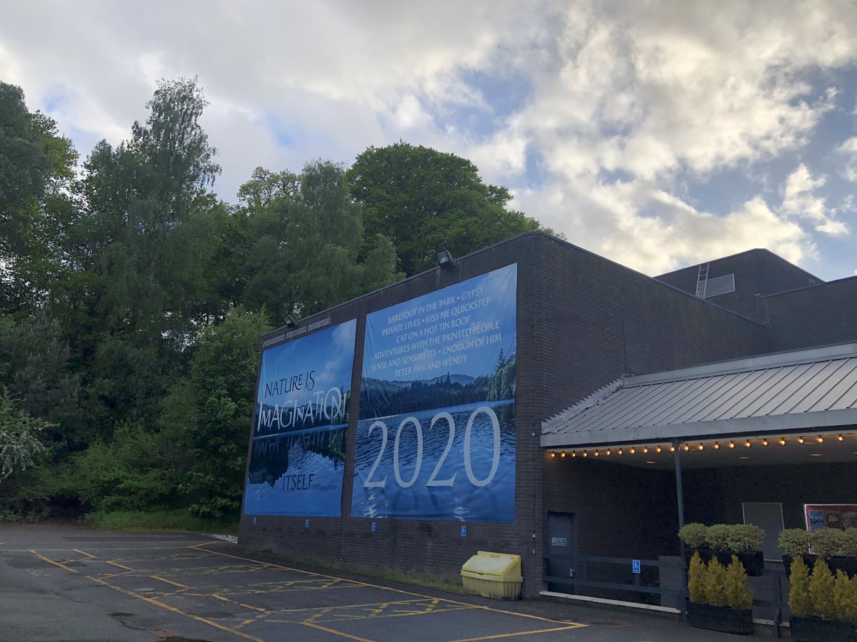 NewmanEJ's tweet image. Tonight. We should’ve opened our Season. Tonight Nick Trueman and I returned to @PITLOCHRYft to turn all the lights on. We are sorry to not be able to open the doors. We hope to be able again soon. Keep the lights on for us. And keep sending light, hope and joy into the world.