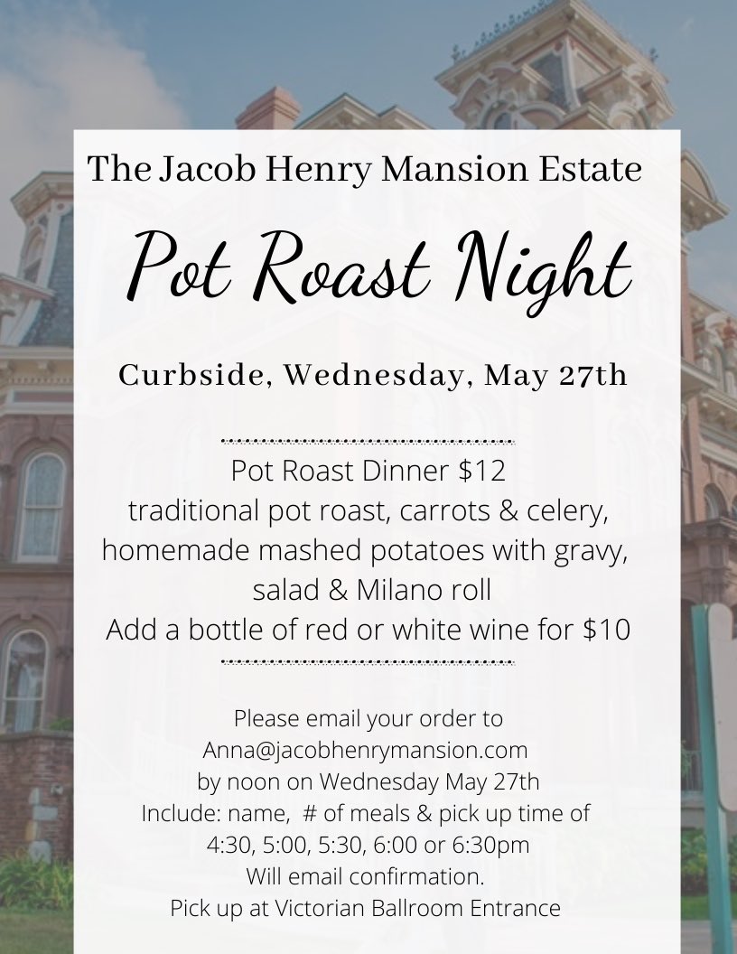 Now taking orders for Wednesday, May 27th!
