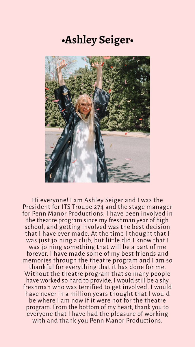 PMTheatre's tweet photo. "At the time I thought that I was just joining a club, but little did I know that I was joining something that will be a part of me forever." https://t.co/PZGI0ACubs