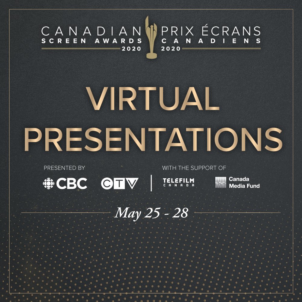 Hey, Canada! 👋  It's almost time for the #CdnScreenAwards. Don't forget to watch as winners are announced nightly from May 25-28, starting at 7PM ET on YouTube, Twitter and Facebook <a href="/TheCdnAcademy/">The Canadian Academy</a>. Hooray for this celebration of #CdnFilm #CdnTV and #CdnDigital. 🙌 🇨🇦