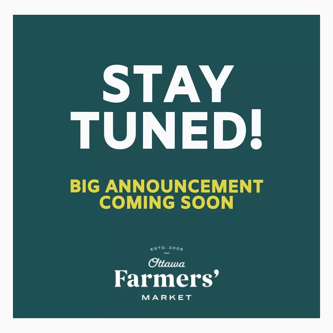 OttawaFarmMkt's tweet photo. Hi #Ottawa! Keep your eyes peeled for an exciting announcement about our Lansdowne Market!

#MyOttawa https://t.co/IUsqVPvlYO