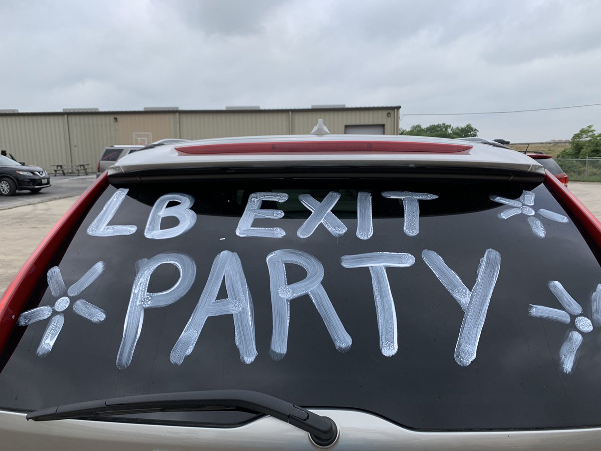 Exit celebration quarantine style 😷💚💙so proud of every one of our Exiting Team Members!