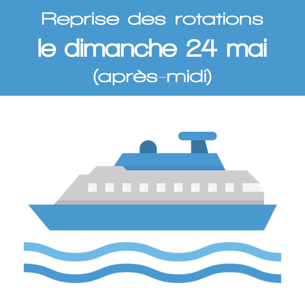 PortGuadeloupe's tweet photo. ⛴️ Reprise des rotations à la Gare Maritime Internationale de Bergevin ce dimanche 24 mai (après-midi).

👉 Pour plus de précisions sur les mesures sanitaires mises en œuvre, consultez notre site web : https://t.co/nQZejXrpny https://t.co/KErK72LB1B