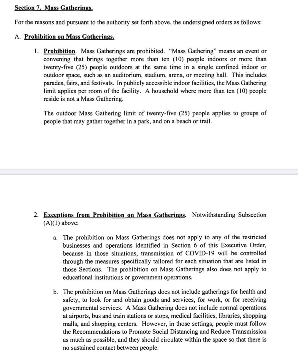 The section on mass gatherings in North Carolina for Phase 2 which kicks in today at 5PM.  https://files.nc.gov/governor/documents/files/EO141-Phase-2.pdf