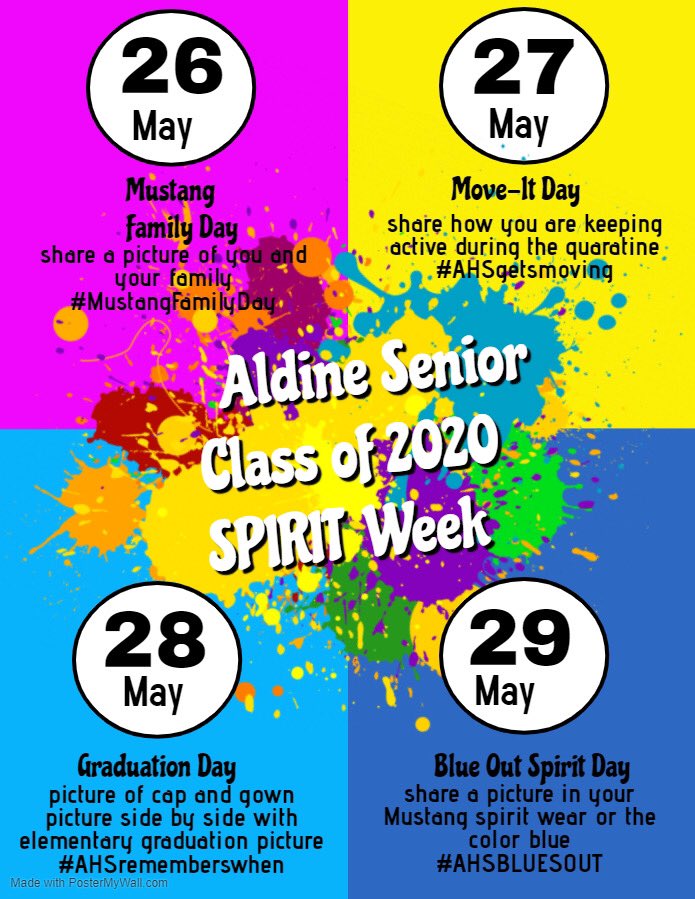 ArtExplorations's tweet photo. Looking forward to Senior Week next week @AldineHS_AISD https://t.co/zDmFygLdDD