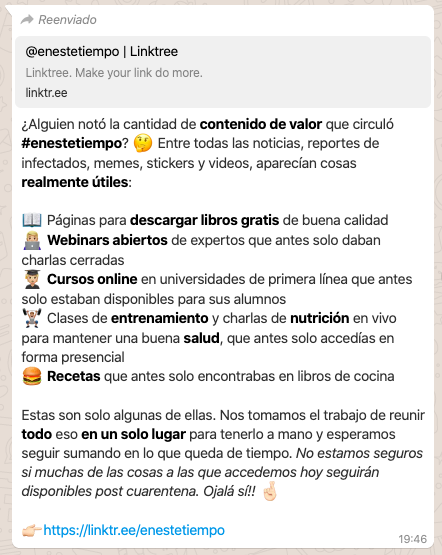 dangelonico's tweet photo. Genial iniciativa!!! Encontré varias cosas interesantes para hacer #enestetiempo. Felicitaciones a quien que lo esté impulsando! 👉https://t.co/zphEfeRuXr https://t.co/yqtxM9gWO3
