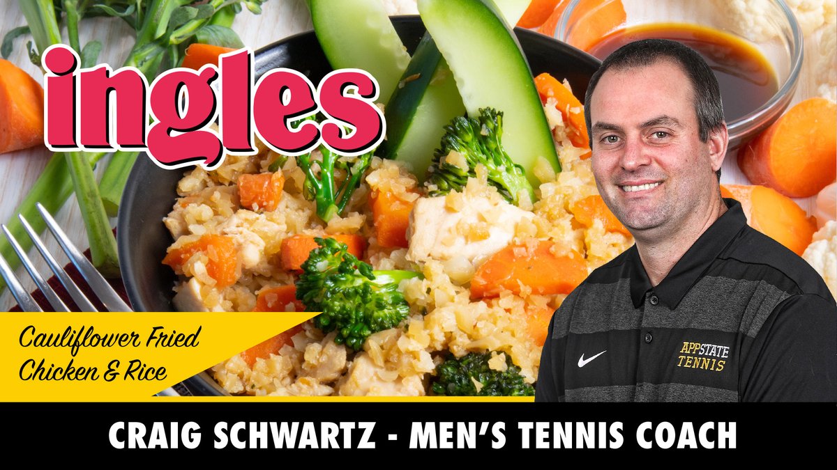 appstatesports's tweet photo. Looking for a new recipe to make this weekend? Try head @AppMTennis coach @CoachCSchwartz's favorite cauliflower chicken fried rice 👨‍🍳 Brought to you by @InglesAdvantage.

Full Recipe: https://t.co/E3WuSP303M https://t.co/avdF3TiMqT