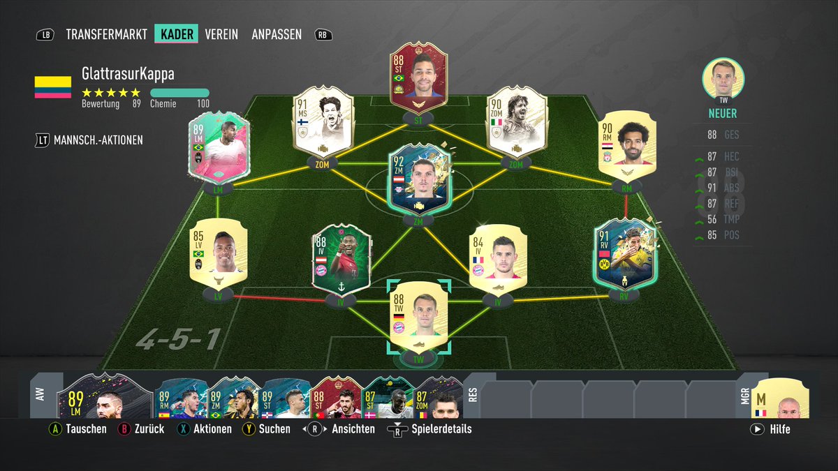 AccountYaya's tweet photo. @sheeshTUBE #sheeshteam #PCShare Hi Yaya und Community das ist mein Team habe 150k budget danke für Verbesserungen. Icons, Costa, Hakimi und Salah sind Untrade. https://t.co/xfEqya4kCE