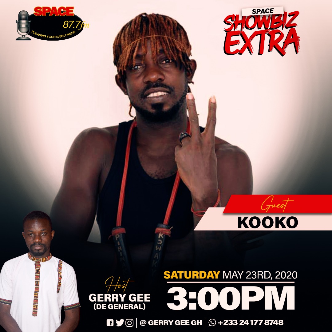 GerryGeeGh's tweet photo. Tomorrow we have one on one with the king of Bono music #Kooko.
Don't miss this for anything in #SpaceShowbizExtra from 2-6pm.
All the team will be intact. https://t.co/93vE2TIavL