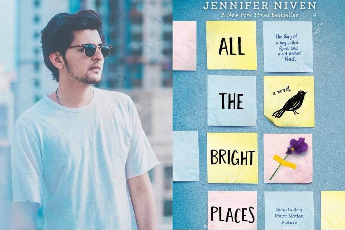 Darshan Raval × Book Covers "You're all the colours in one, at full brightness."- Jennifer Niven, All The Bright Places #DarshanRaval  #BookCoverChallenge  #BookTwitter  #bookworms