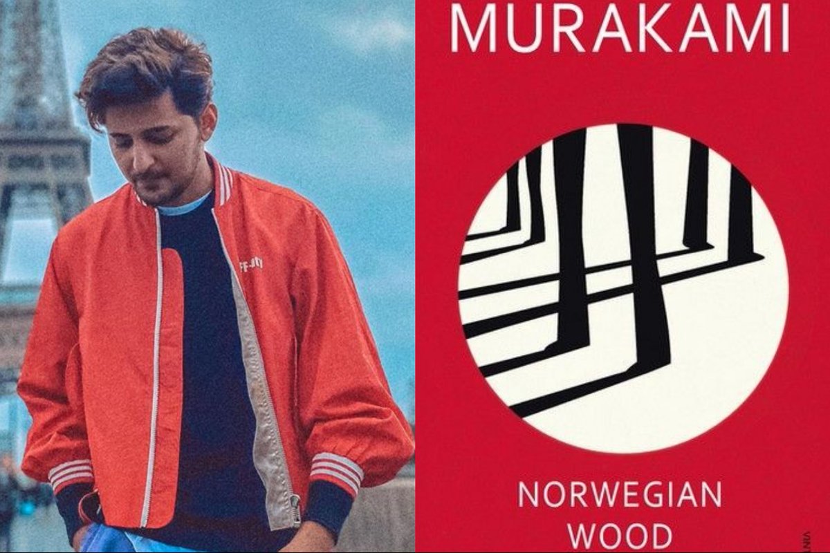 Darshan Raval × Book Covers "It's because of you when I'm in bed in the morning that I can wind my spring and tell myself I have to live another good day."- Haruki Murakami, Norwegian Wood  #DarshanRaval  #BookCoverChallenge  #BookTwitter  #bookworms