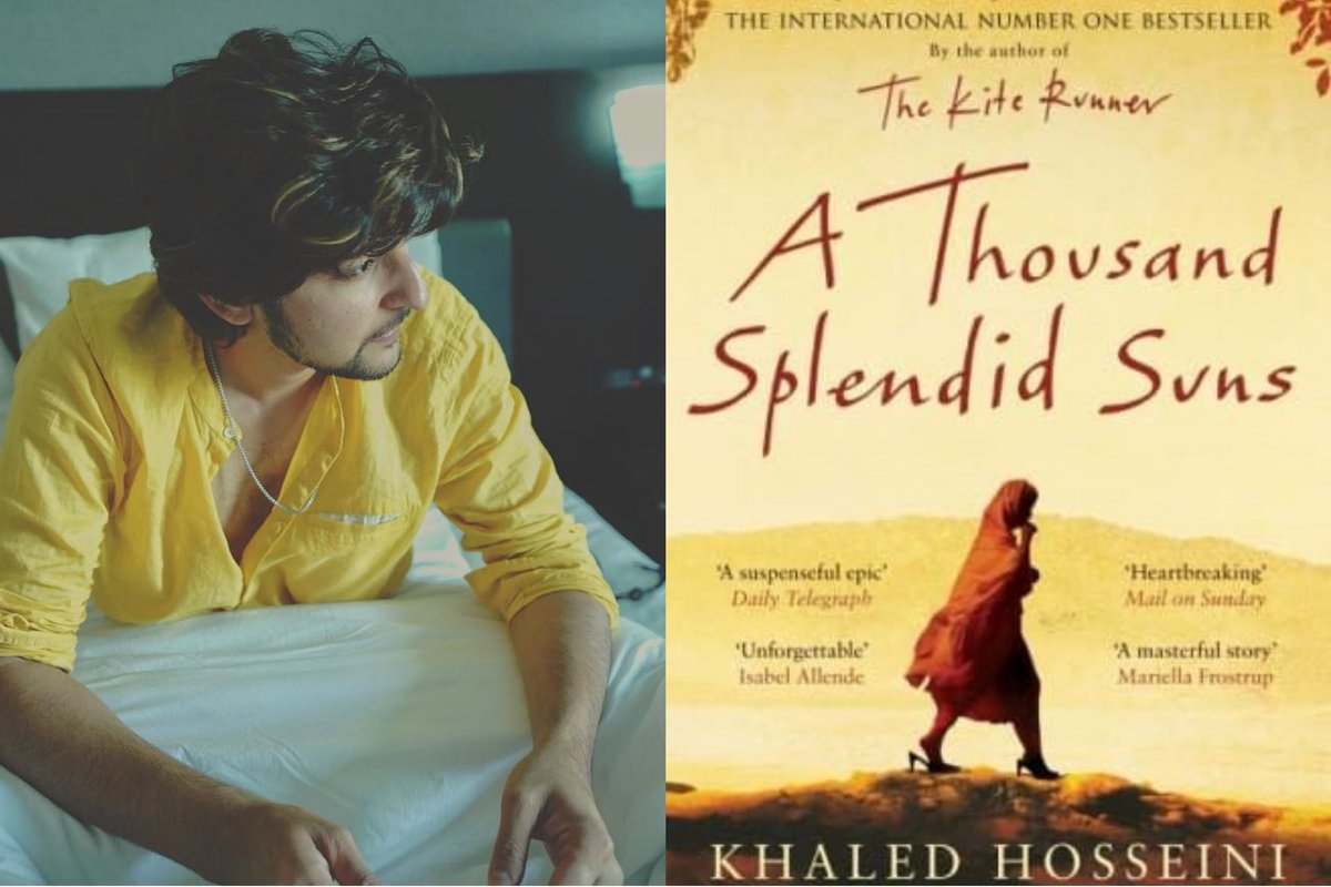 Darshan Raval × Book Covers "Me?", he says. "I will follow you to the ends of the world, Laila."- Khaled Hosseini, A Thousand Splendid Suns #DarshanRaval  #BookCoverChallenge  #BookTwitter  #bookworms
