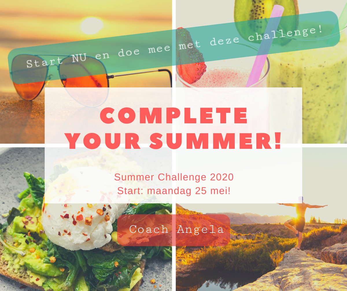 😍 SUMMER CHALLENGE 😍
Word NU klant en pak deze challenge mee. Met je gezondheid aan de slag en voor de zomer wat kilo's kwijt 💪💪
✅ geweldig e-book
✅ coaching 24/7
✅ lidmaatschap klantenpagina met  tips, tricks en recepten
Start ma 25/5 😍🙌 Stuur pb (link in bio).