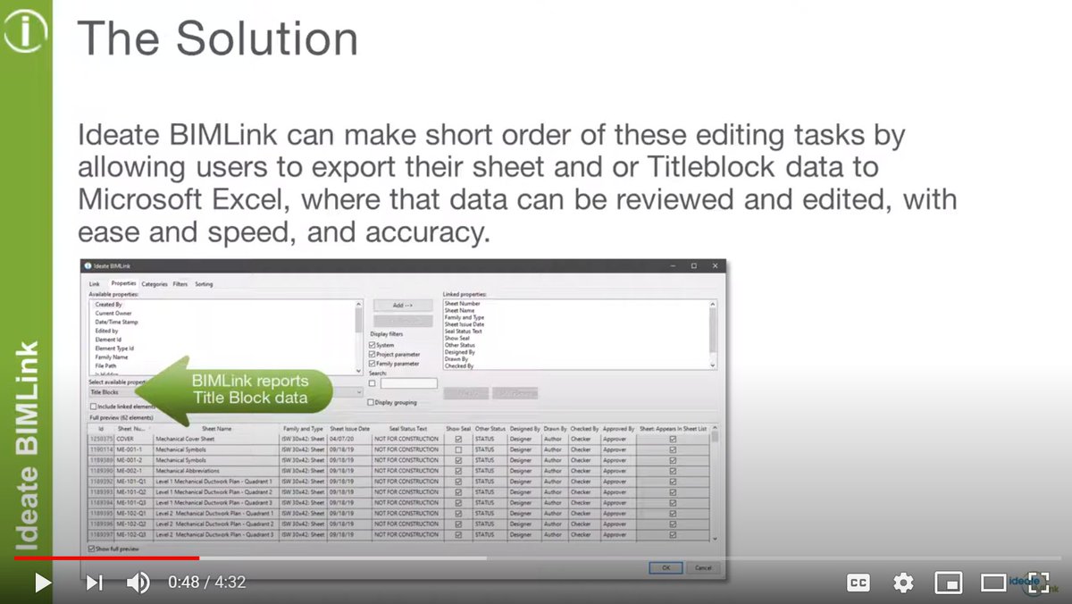 IdeateSoftware's tweet photo. #Architects and #Engineers - here's how to edit existing #Revit Sheet and Title Block data [AND SAVE TIME] with Ideate BIMLink - https://t.co/YWiYypfPtx

#RevitSheet #RevitData #RevitTools #RevitApps https://t.co/NXxrQXEcSE