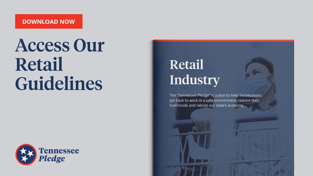 GovBillLee's tweet photo. This week, our Economic Recovery Group issued updated #TennesseePledge retail guidance, allowing for stores in 89 of our 95 counties to increase capacity as long as social distancing protocols remain in place.
Access updated guidance at https://t.co/N9D7XJQ6Vs. https://t.co/fJ4hReeUQR