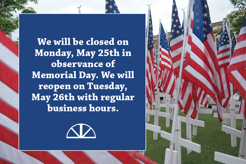 Just a reminder that we will be closed on Monday in observance of Memorial Day. Be sure to check out our webcam page to see the American flag-filled Smyth County Courthouse. bankofmarionva.com/downtown-mario…