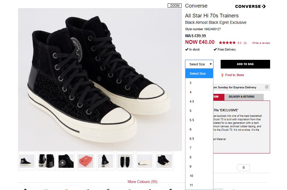 all star hi 70's trainers black