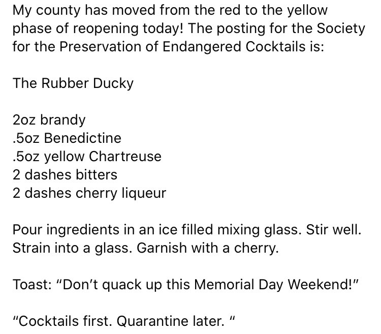 #TGIF - that is all. #CocktailsFirstQuarantineLater