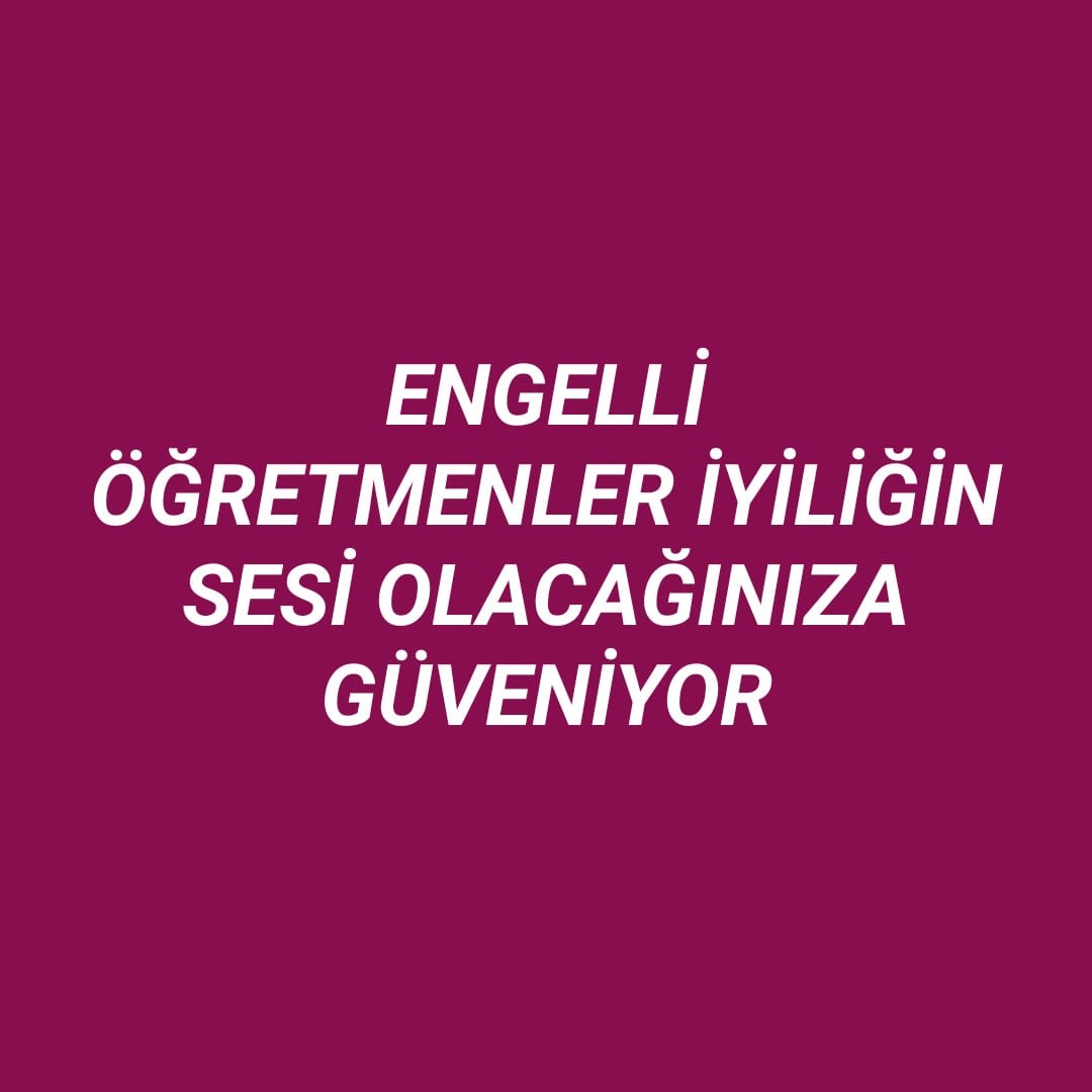 Mavilotta1's tweet photo. @resulpartici1 @RTErdogan @ziyaselcuk @safran1958 @hmzaydg @EngelsizEgtmSen #EngelliÖğretmenHazirandaAtamaistiyor
@EmineErdogan 
@ziyaselcuk 
@hmzaydg 
@safran1958 
@BeratAlbayrak 
@RTErdogan 
@dbdevletbahceli 
@kilicdarogluk 
@AvOzlemZengin 
@arzuerdemDB 
@TBMMGenelKurulu
@tcmeb https://t.co/6WaViBB1ZR