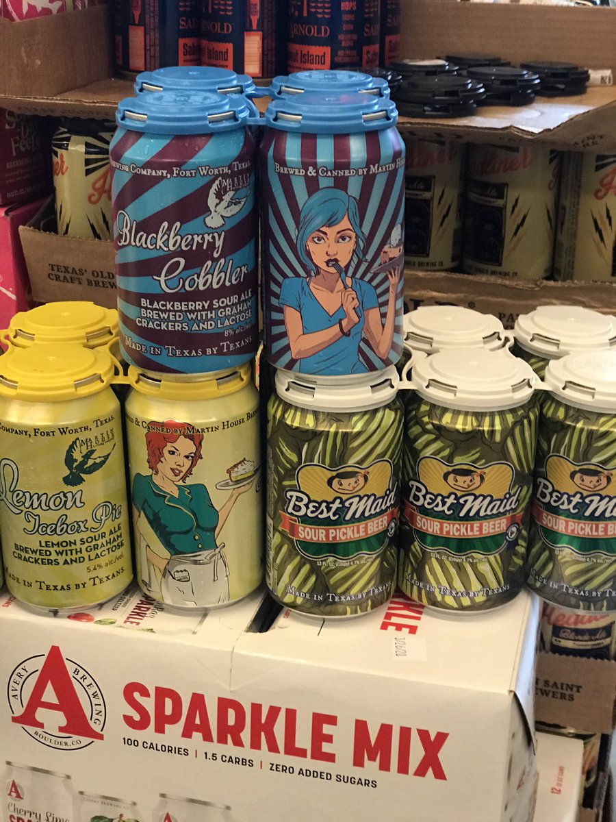 CMHoustonBeer's tweet photo. All that Fort Worth Love!! @MartinHouseBrew Blackberry Cobbler, Lemon Box 🍋, and dat #PuckerJuice https://t.co/QsyEVorRp2