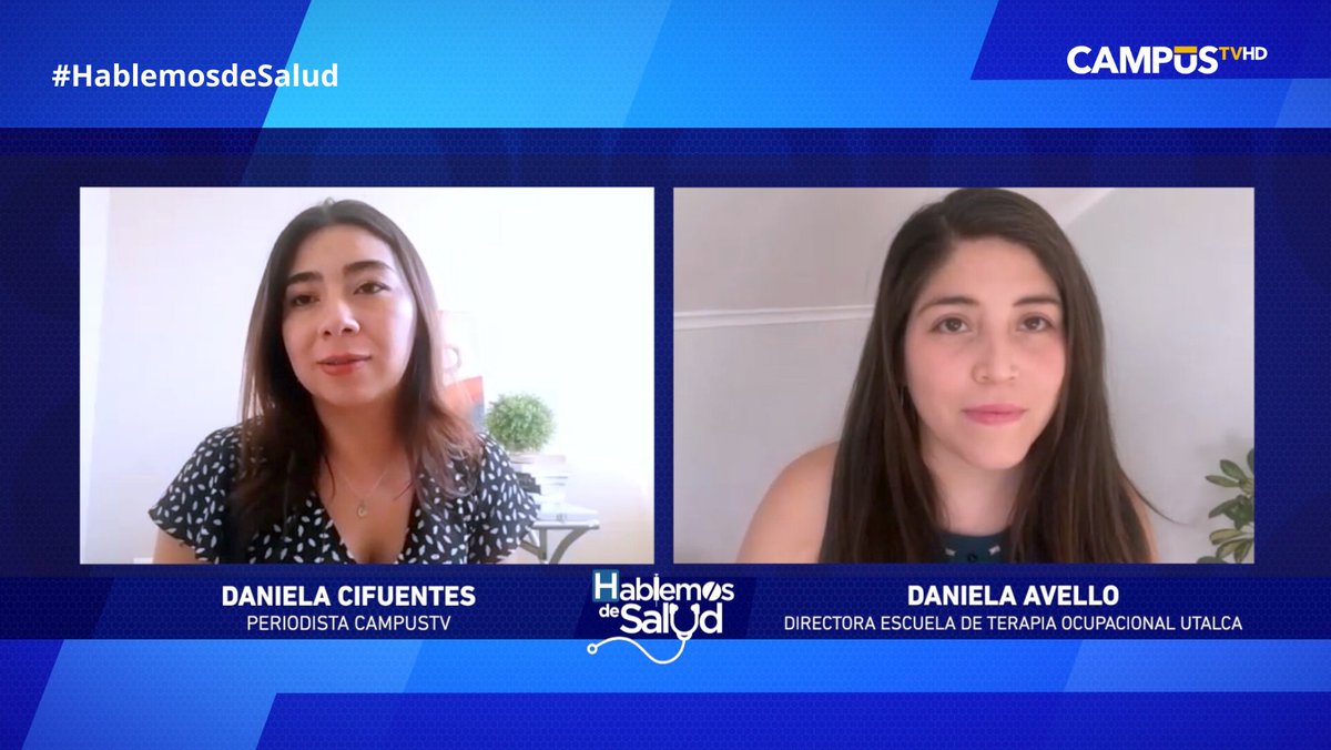 CampusTVHD's tweet photo. ¡Al aire! Sintoniza ahora #CAMPUSTV y mira #HablemosdeSalud. Conversamos sobre los efectos de la cuarentena en niños con la psicóloga Natalia Uribe, y sobre equilibrio ocupacional con Daniela Avello, directora Terapia Ocupacional @UTalca.

Míralo en 25.1 o https://t.co/FvapGrBpuv https://t.co/3vdKfTncH6