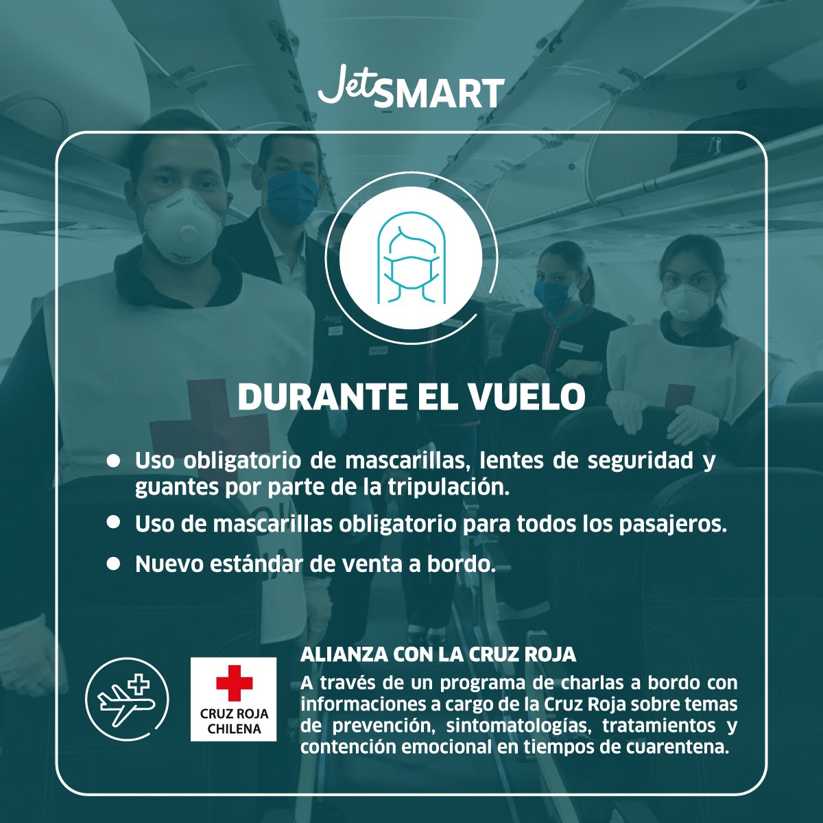 VuelaJetSMART's tweet photo. #CompromisoSMART Conoce aquí todas las medidas que estamos implementando en nuestros vuelos en Chile. Vuela seguro, vuela SMART. https://t.co/RYOKZawZAh